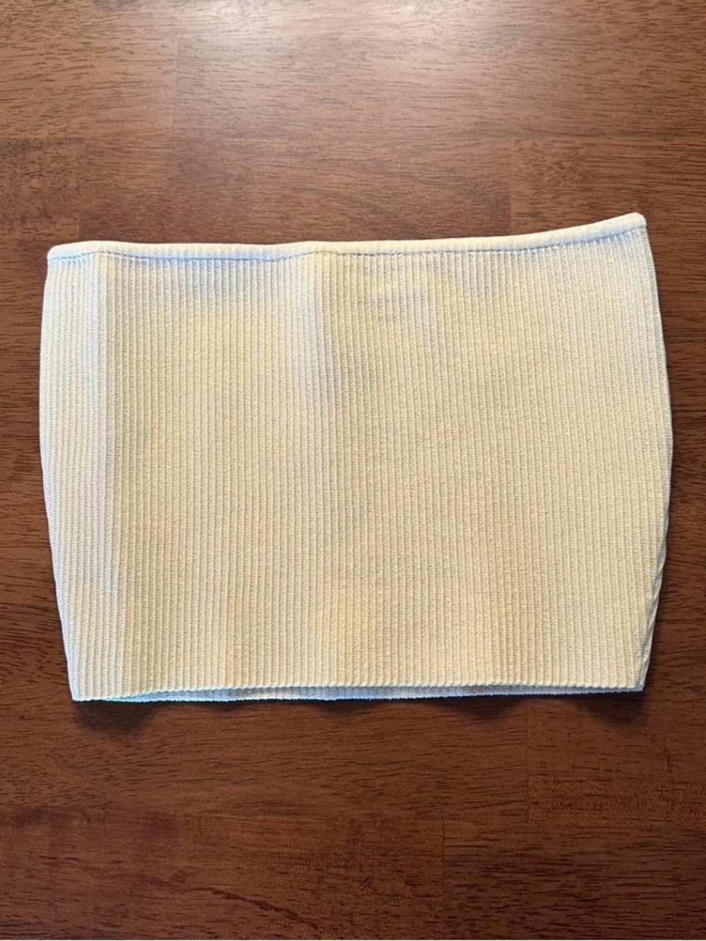 La Hearts Butter Yellow Ribbed Tube Top